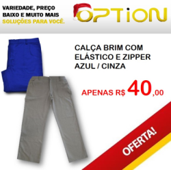 CALÇA BRIM AZUL / CINZA OPTION EPI RIO CLARO