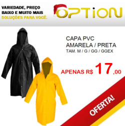 CAPA PVC PRETA / AMARELA OPTION EPI RIO CLARO 